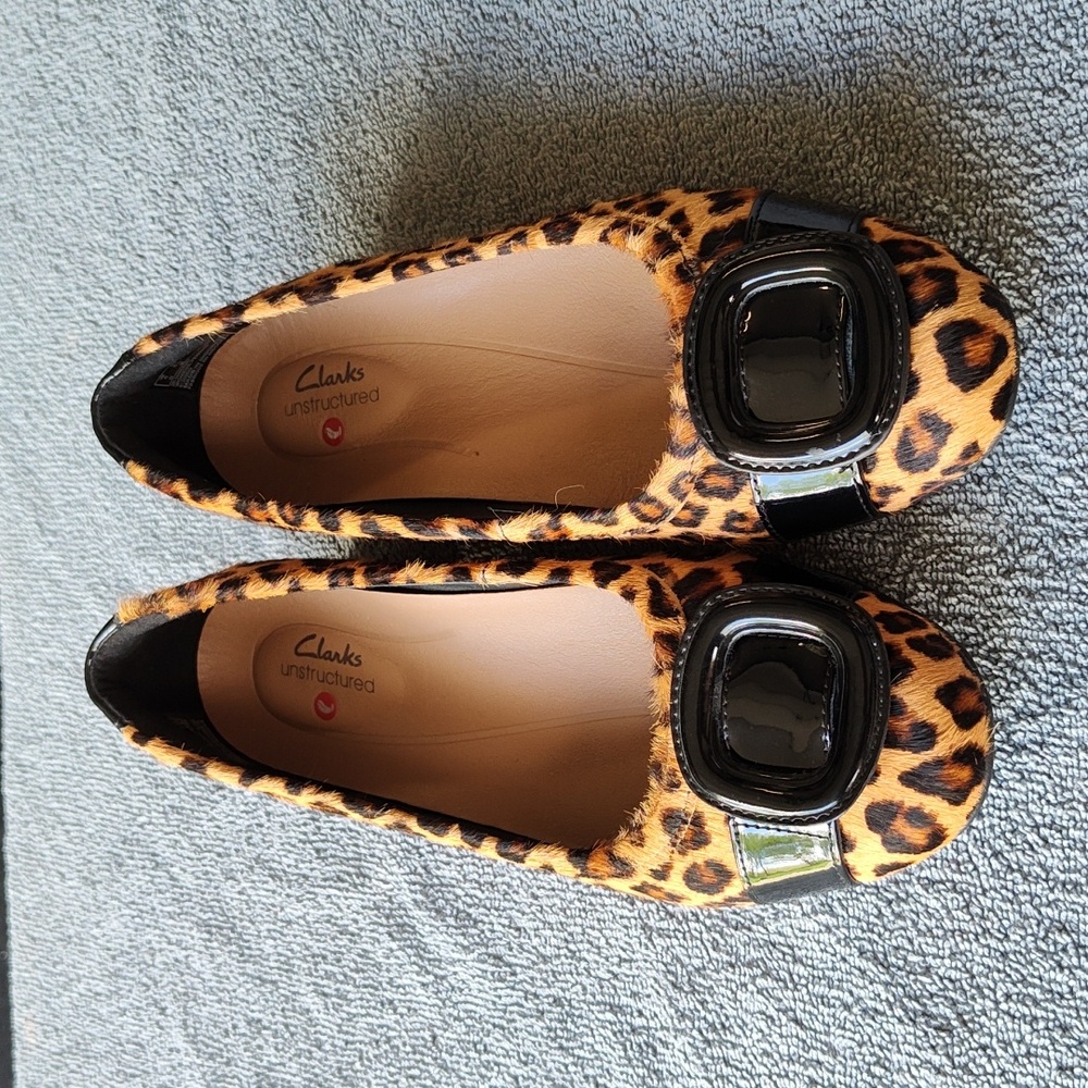 Clarks Unstructured Leopard Print Shoes - image 1